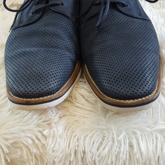 TOSONI blue suede oxfords - Picture 3 of 8